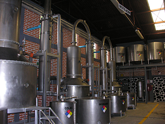 distillation de l'agave pour transformation en Tequila