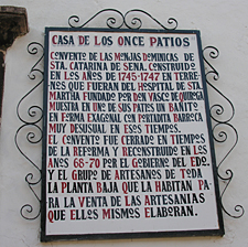 explication sur l'origine de la Casa de los Once Patios &agrave; P&aacute;tzcuaro (&eacute;tat du Michoac&aacute;n, Mexique)