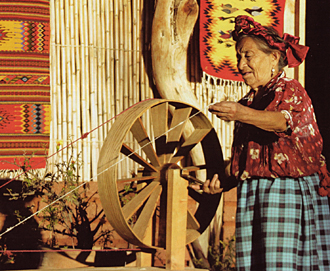 m&eacute;rier &agrave; tisser &agrave; Oaxaca (&eacute;tat d'Oaxaca,&nbsp;Mexique)